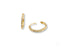 18k yellow gold mini hoop earrings with small gemstones adding elegance and shine