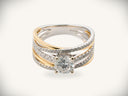 18K Two-Tone Gold Engagement Ring with 1ct Diamond