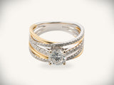 18K two-tone gold ring, 6.7g solid gold — handcrafted at ArtGold Everett