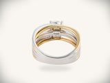 18K gold engagement ring with diamond — custom sizing available — ArtGold