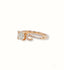 Romantic 18k rose gold diamond ring with 0.5 ct centerpiece from Art Gold Jewelry.