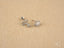 Crown-shaped silver earrings in 18K White Gold for exquisite art gold jewelry style