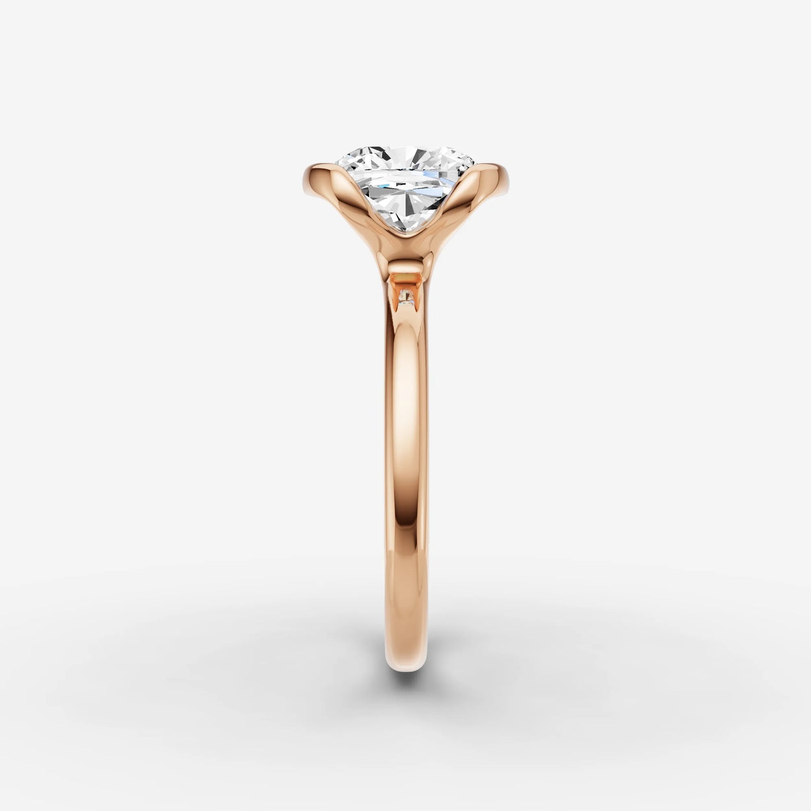 Demi cushion diamond setting in gold, view 11