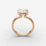 Demi cushion diamond setting in gold, view 9