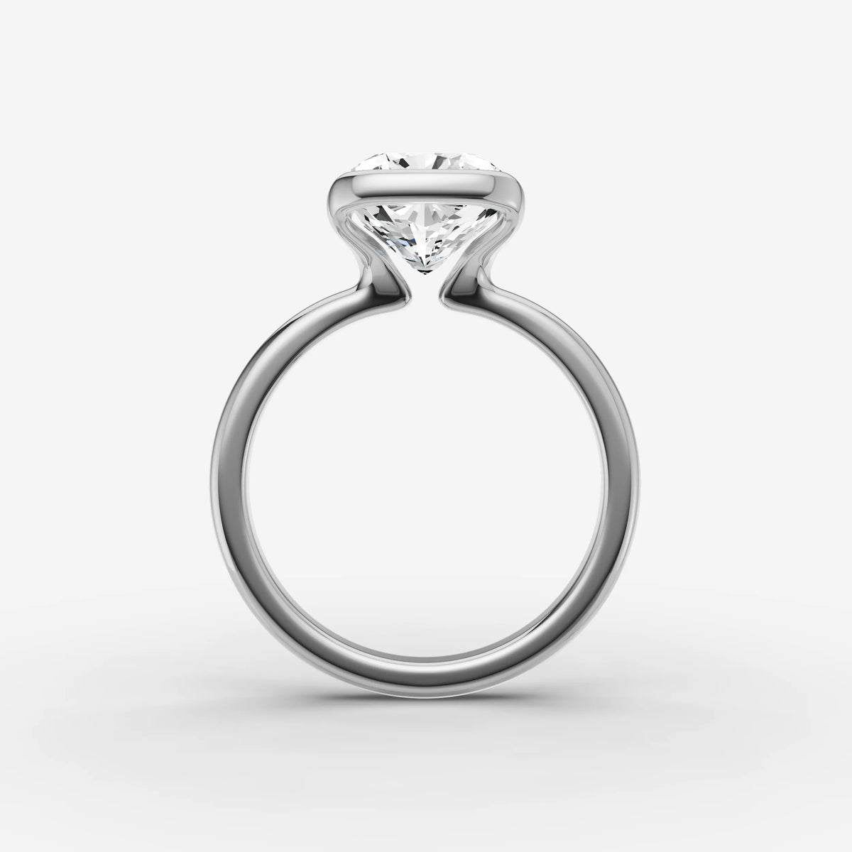 Demi cushion diamond setting in gold, view 14