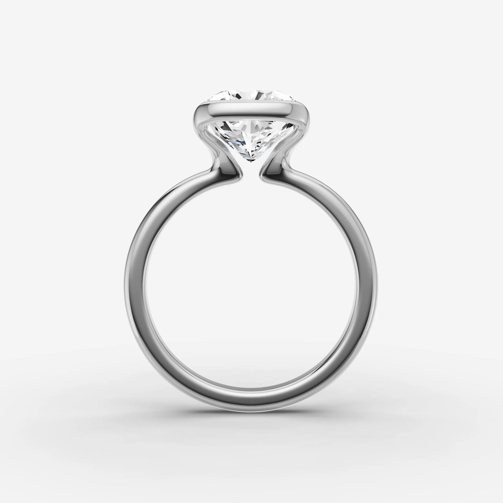 Demi cushion diamond setting in gold, view 14