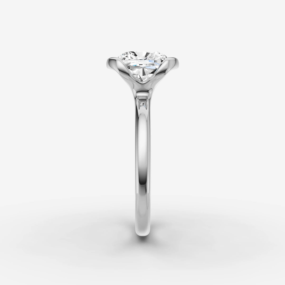 Demi cushion diamond setting in gold, view 17