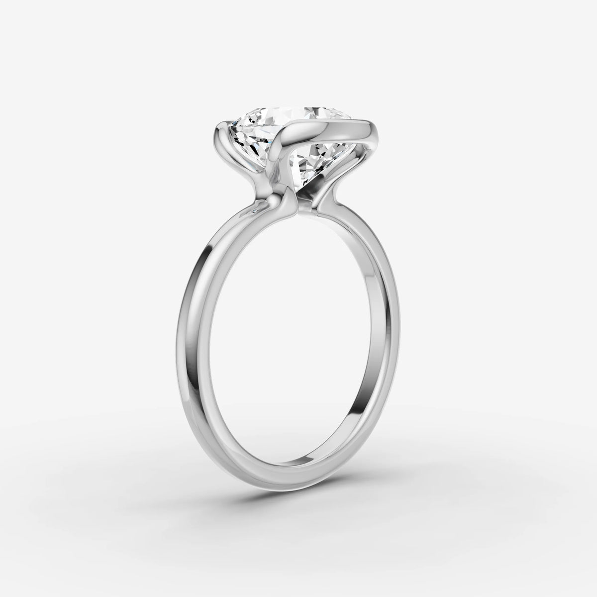 Demi cushion diamond setting in gold, view 16