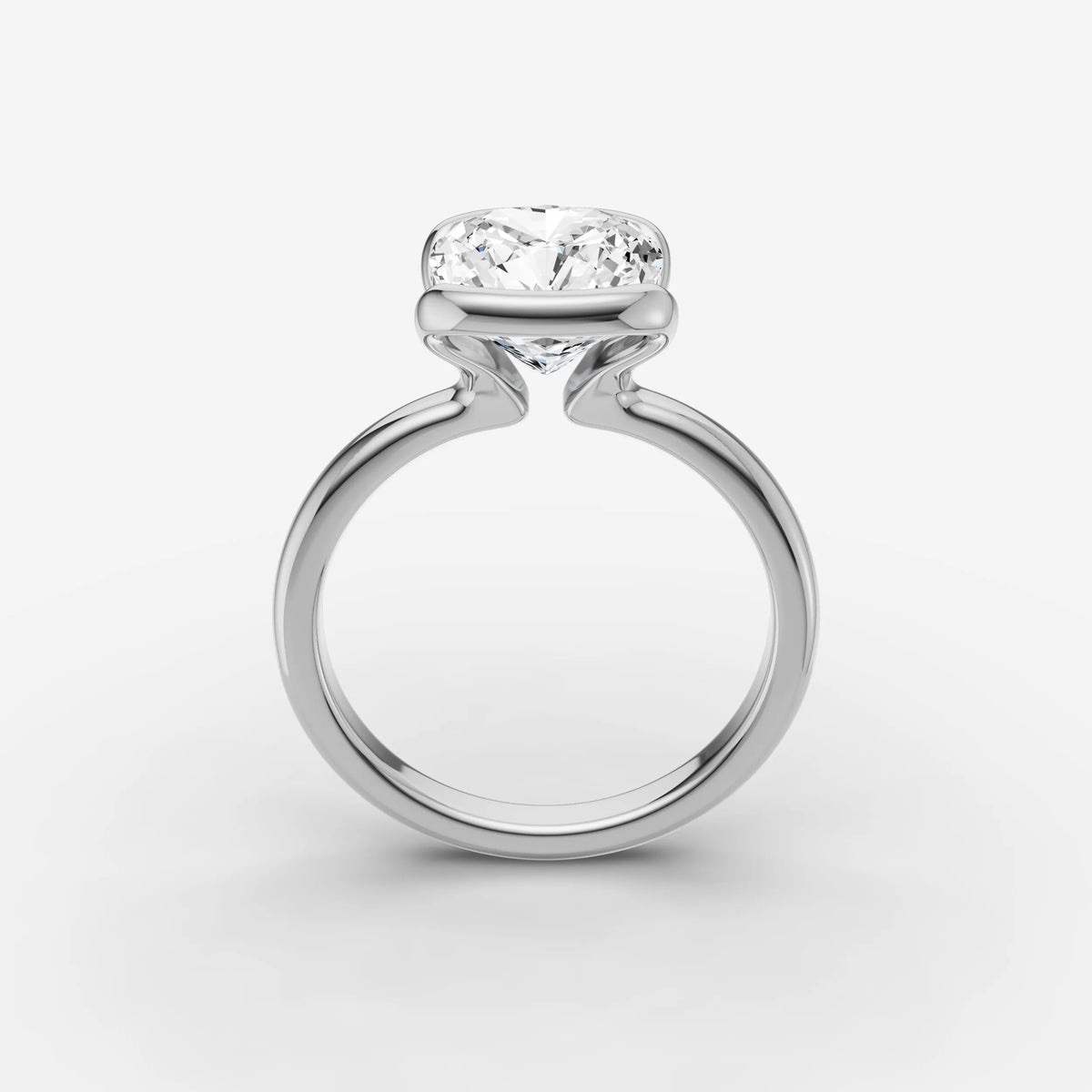 Demi cushion diamond setting in gold, view 15