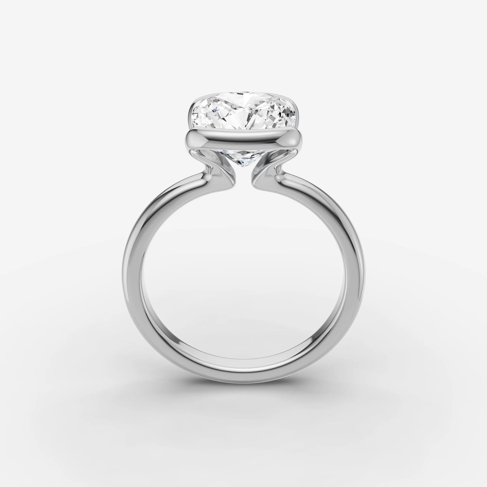 Demi cushion diamond setting in gold, view 15