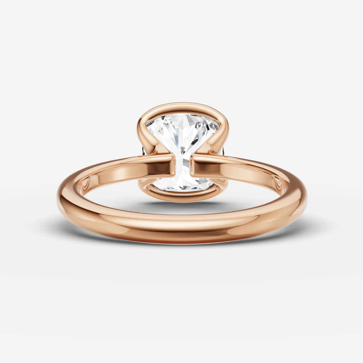 Demi cushion diamond setting in gold, view 12