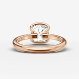 Demi cushion diamond setting in gold, view 12