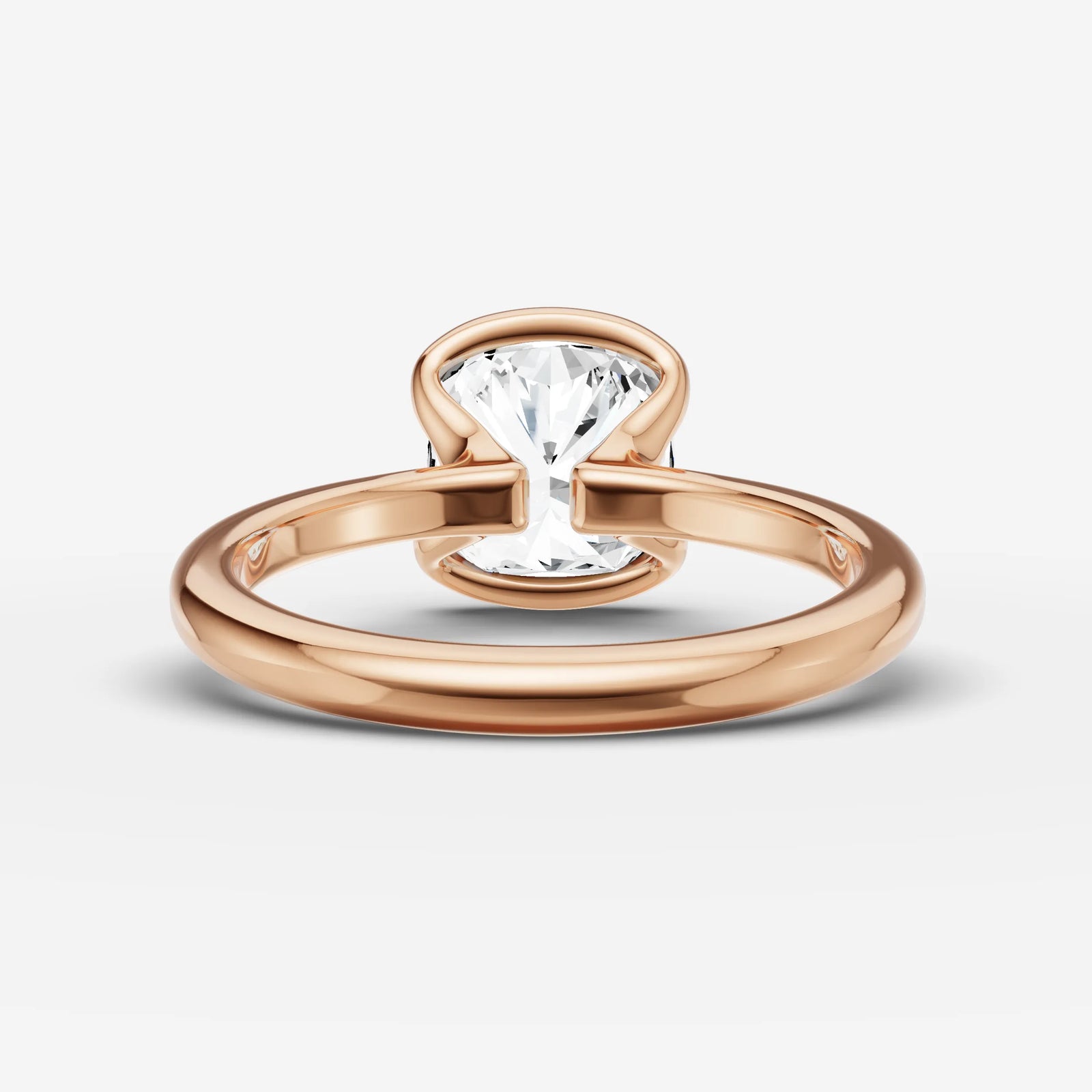 Demi cushion diamond setting in gold, view 12