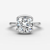 Demi cushion diamond setting in gold, view 13