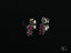 Pair of Scarlet Whispers 18K White Gold Ruby Earrings in exquisite art gold jewelry