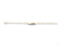 Long, thin medical catheter with a curved tip next to Solid 18k Gold kids bracelet