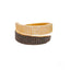 Two-tone 18k gold ring featuring rows of white and brown diamonds for a sophisticated look