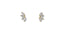 Pair of Starlight Trio earrings featuring 18k Gold CZ marquise stud design with crystals