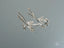Silver branch-like earrings from Stellar Bloom, crafted in 18k White Gold with diamonds