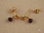 18k Gold Citrine and Rubellite Earrings in art gold jewelry showcasing vibrant gemstones