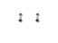 Pair of Sunset Duo 18k Gold Citrine and Rubellite Earrings in elegant art gold jewelry
