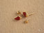 Strawberry-shaped gold kids enamel stud earrings for a sweet and playful look