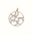 Symphony of Love white gold hearts pendant in 18k gold with interlocking design.