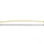 Gold chain necklace with small circular links showcased with Timeless 18k Gold Heart Bracelet