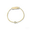 Gold bracelet with rectangular tag in Timeless 18k solid gold ID bracelet for kids