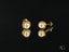 Timeless Radiance 18K Gold Pearl Stud Earrings, elegant art gold jewelry piece