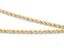 Gold rope chain necklace with twisted pattern in solid 14k gold, 16-inch length