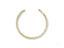 Gold-colored twisted metal bracelet with open design in 18k solid gold Cuban link style