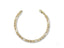 Gold chain bracelet featuring alternating links in 18k gold figaro design