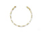 Timeless luxury 18k gold box link bracelet with alternating white and gold rectangular beads