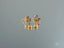Gold Clover Earrings from Trio Harmony, 18k Gold Three-Tone CZ Jewelry Collection