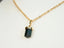 Dark crystal tourmaline gemstone pendant on 18k gold chain, Turmalina Elegance