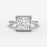 Demi princess diamond setting in gold, view 21