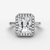 Aurore emerald diamond setting in gold, view 21