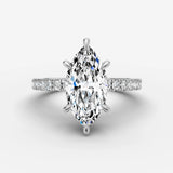 Mystere Etoile marquise diamond setting in gold, view 13