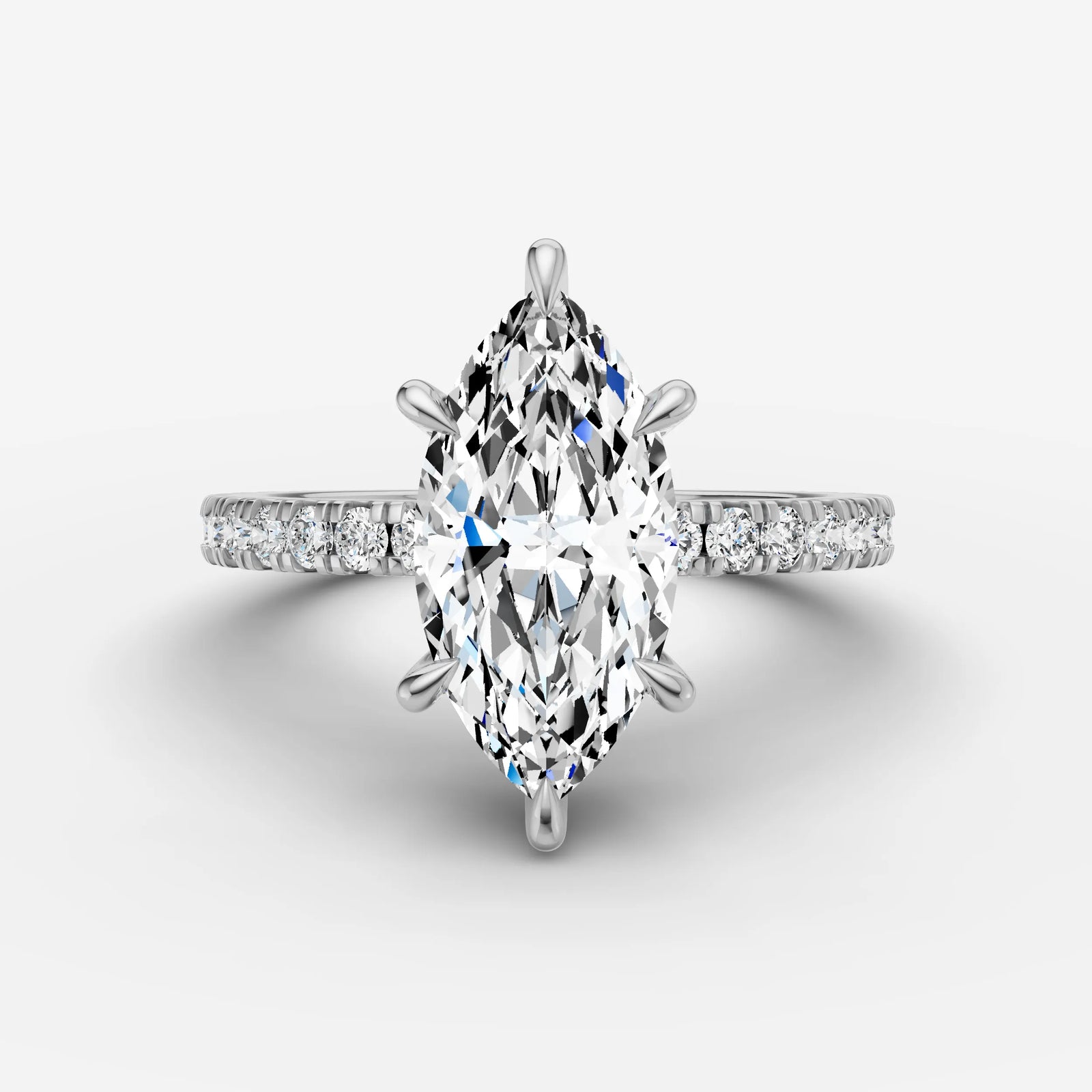 Mystere Etoile marquise diamond setting in gold, view 13