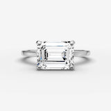 Horizon emerald diamond setting in gold, view 13
