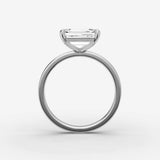 Horizon emerald diamond setting in gold, view 14
