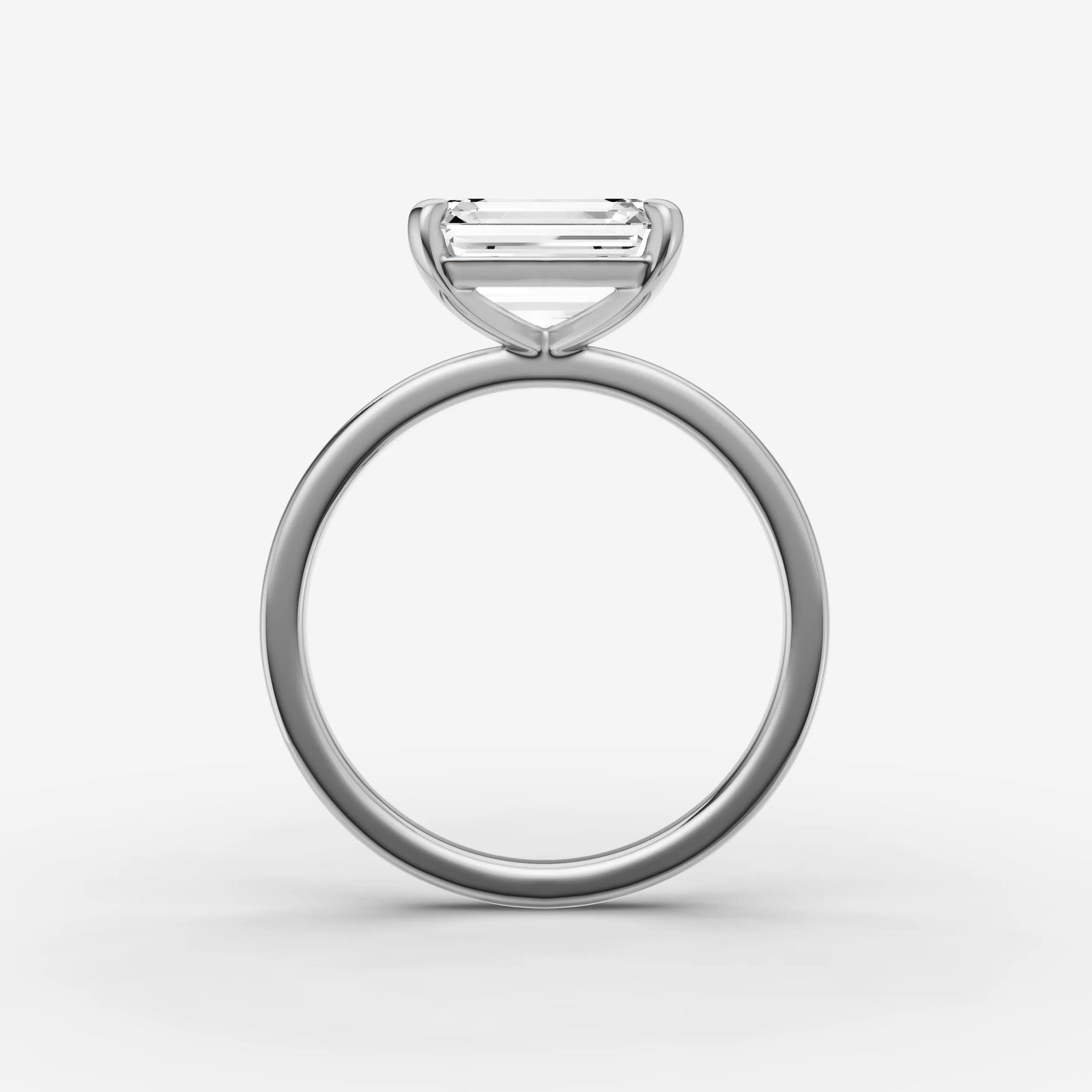 Horizon emerald diamond setting in gold, view 14