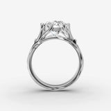 Fleur round diamond setting in gold, view 14