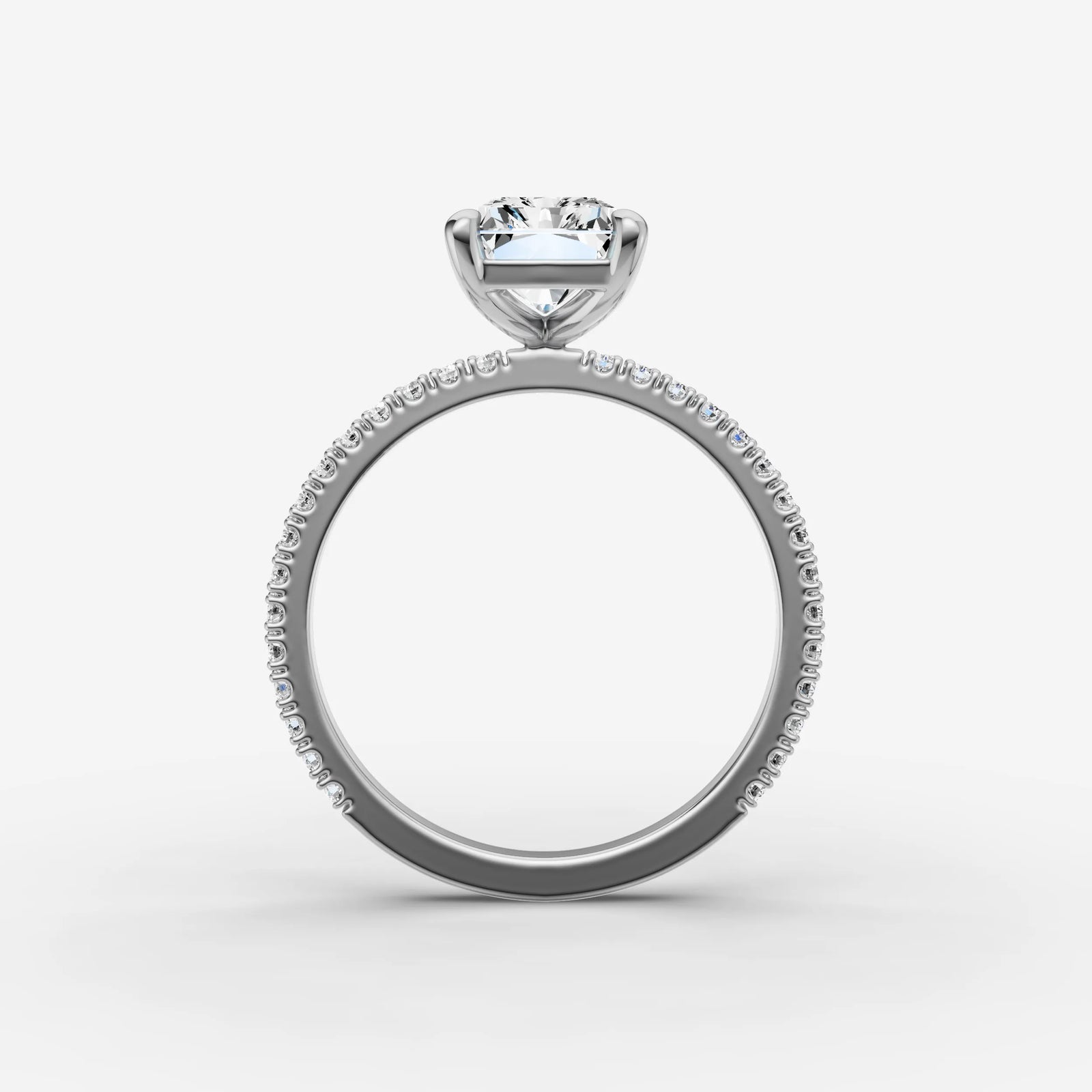 Etoile radiant diamond setting in gold, view 14