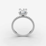 Etoile radiant diamond setting in gold, view 15
