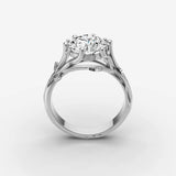 Fleur round diamond setting in gold, view 15