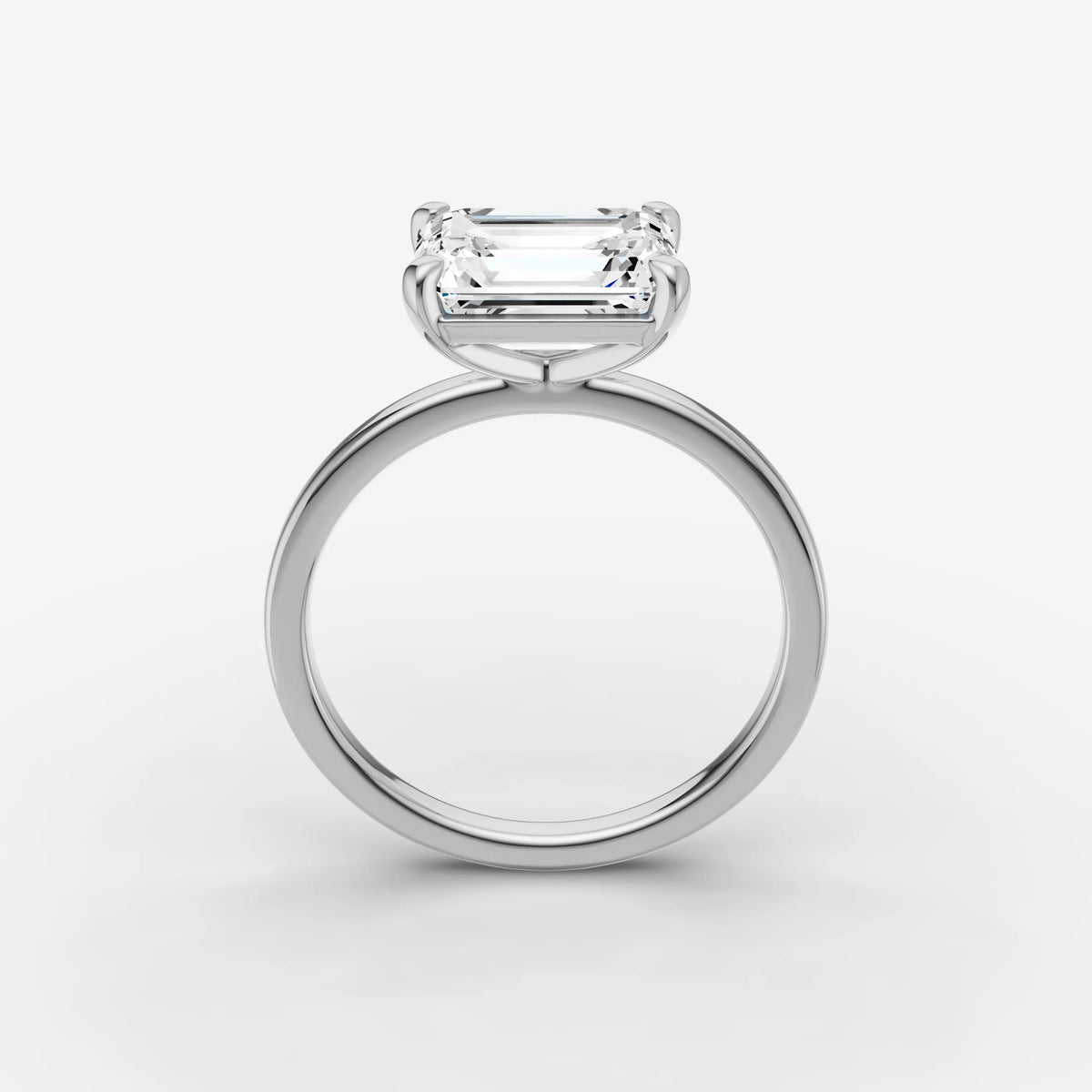 Horizon emerald diamond setting in gold, view 15