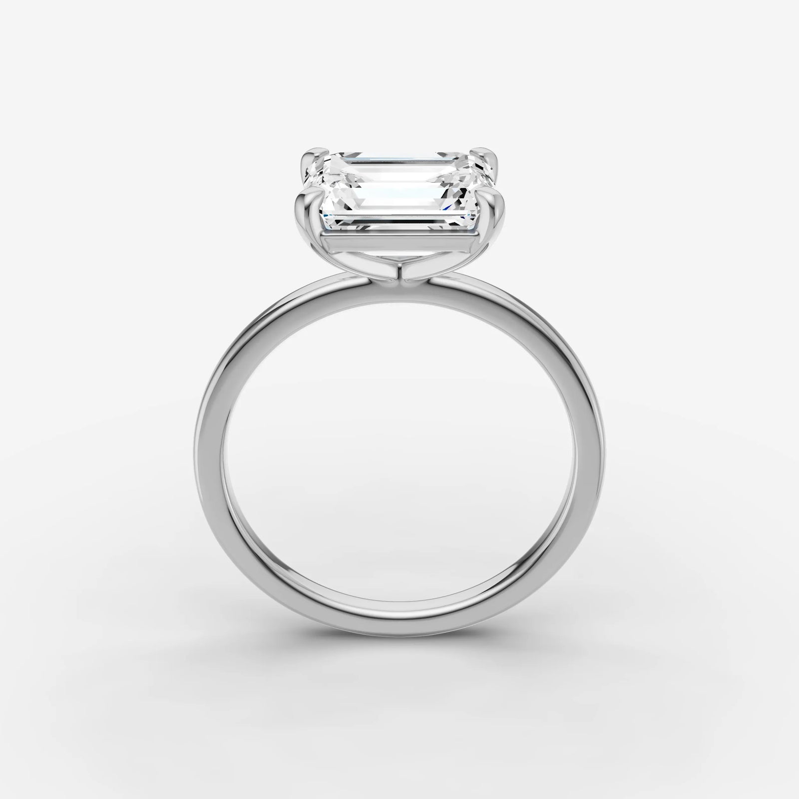 Horizon emerald diamond setting in gold, view 15