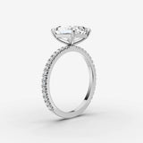 Etoile radiant diamond setting in gold, view 16